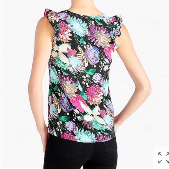 J. CREW ALLIE FLUTTER SLEEVE TOP. - Picture 3 of 4